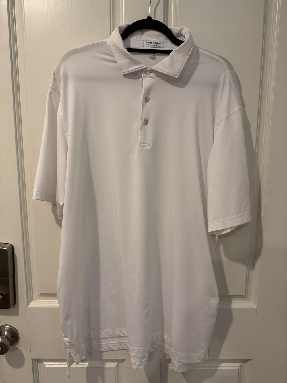 Peter Millar Men’s White Short-Sleeve Polo